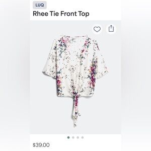 LUQ Rhee Front Tie Top